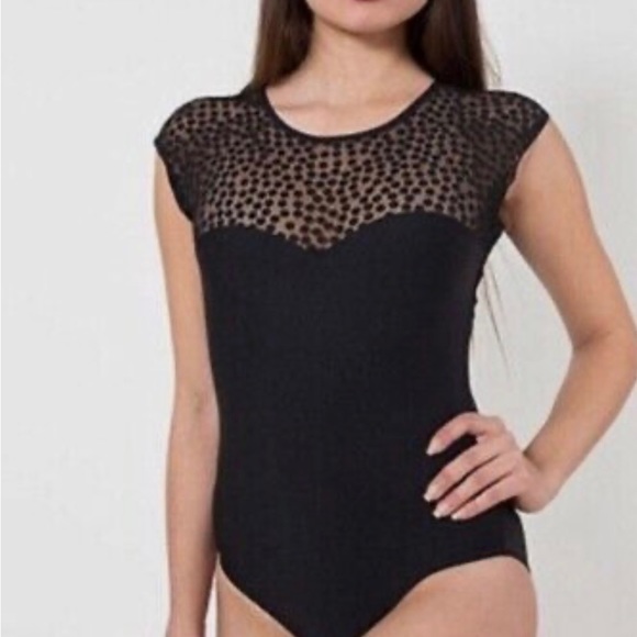 American Apparel Sweetheart Bodysuit Polka Dot - Picture 2 of 2